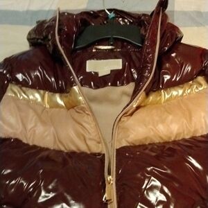Girls Michael kor s jacket size 14 color burgundy